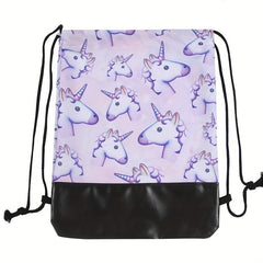 Unicorn Backpack Lightweight Drawstring Bag Large Capacity