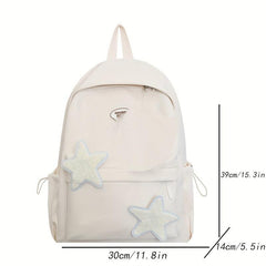 Plush Star Decor Backpack Large Capacity School Bag