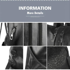 Soft Zipper Backpack Women's Faux Leather Backpack