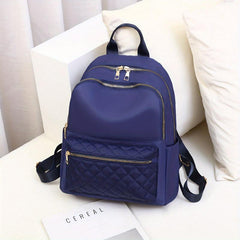 Argyle Quilted Backpack Student Schoolbag for Travel & Work