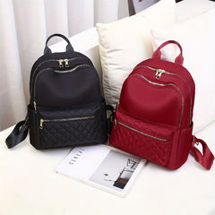 Argyle Quilted Backpack Student Schoolbag for Travel & Work