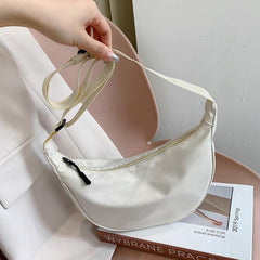 Crescent Moon Crossbody Bag Solid Diagonal Single Shoulder Bag