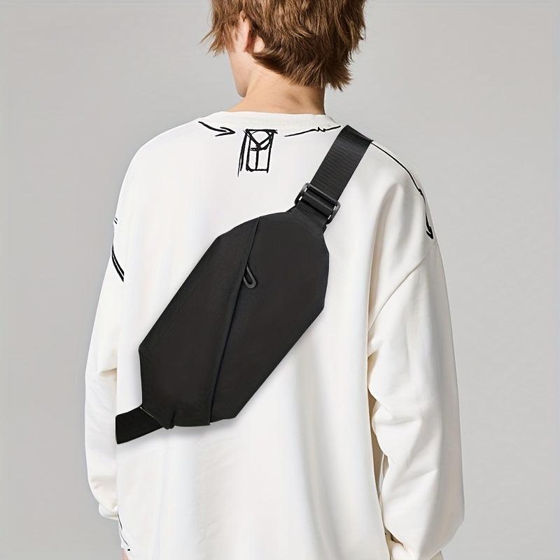 Men's Waterproof Chest Bag Diagonal Zipper Backpack