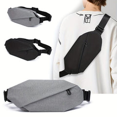 Men's Waterproof Chest Bag Diagonal Zipper Backpack