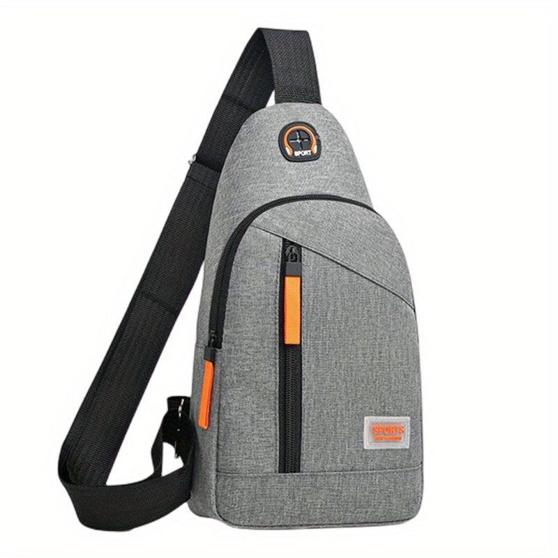 Men's Casual Canvas Chest Bag Messenger Style Shoulder Bag