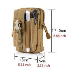 Men's Tactical Belt Fanny Pack Waist Pouch Outdoor Sports Bag