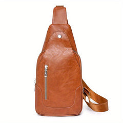Soft Leather Crossbody Chest Bag Small Backpack Shoulder Bag