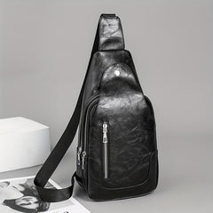 Soft Leather Crossbody Chest Bag Small Backpack Shoulder Bag