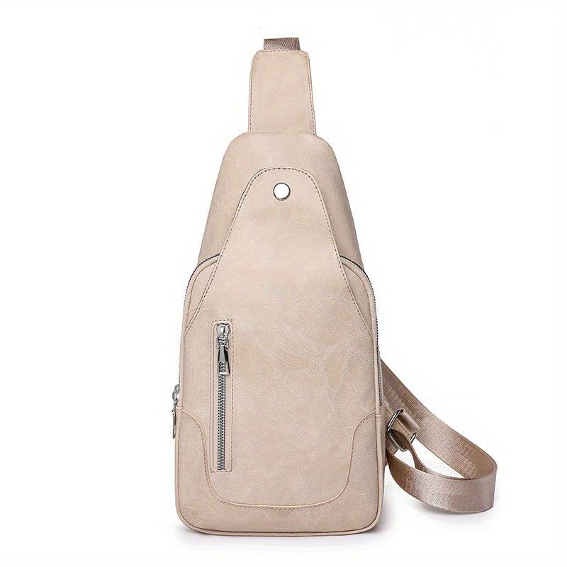 Soft Leather Crossbody Chest Bag Small Backpack Shoulder Bag