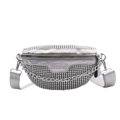 Personality Chain Crossbody Bag with Crystals