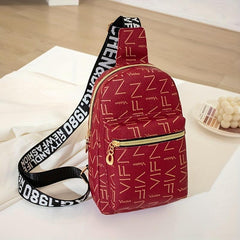 Embroidery Thread Diagonal Shoulder Bag