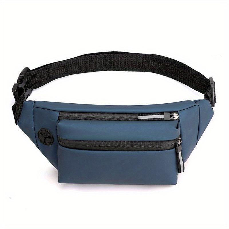 Functional Chest Bag w/ Earphone Hole for Sports & Phone, Lightweight Crossbody