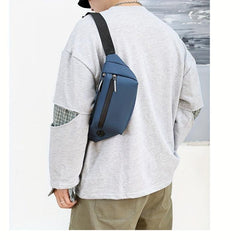 Functional Chest Bag w/ Earphone Hole for Sports & Phone, Lightweight Crossbody