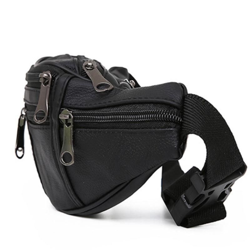 Waterproof PU Leather Chest Bag Crossbody Waist Bag Outdoor Sports Bag