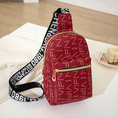 Casual Print Waist Bag Large Capacity Chest Bag