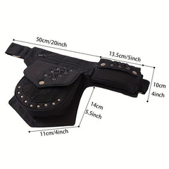Canvas Sports Outdoor Waist Bag Travel Hiking Vintage Waist Bag