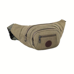 Men's Large Capacity Canvas Chest Bag Versatile Waist Bag