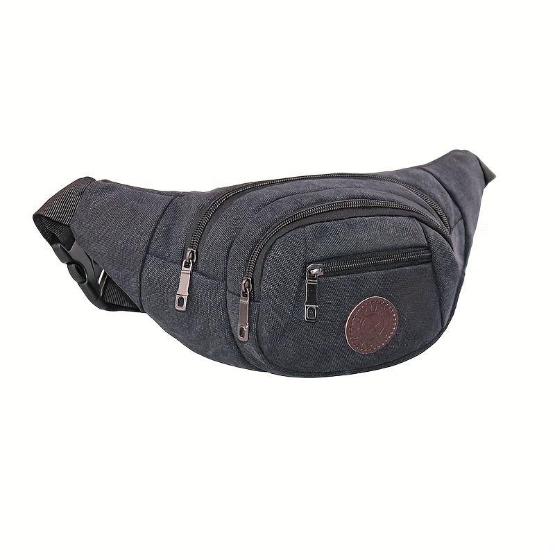 Men's Large Capacity Canvas Chest Bag Versatile Waist Bag