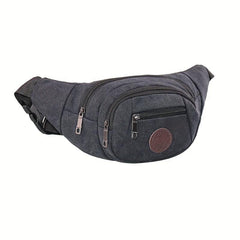 Men's Large Capacity Canvas Chest Bag Versatile Waist Bag