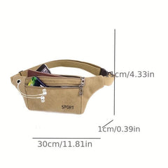 Men's Large Capacity Canvas Chest Bag Versatile Waist Bag