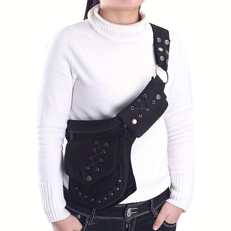 Punk Style Drop Leg Bag Fanny Pack Waist Bags Crossbody Bag