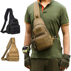 Tactical Shoulder Bag Multicam Camo Chest Bag Sling for Outdoor Travel Hiking