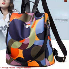 Colorblock Backpack Purse Two way Shoulder Bag