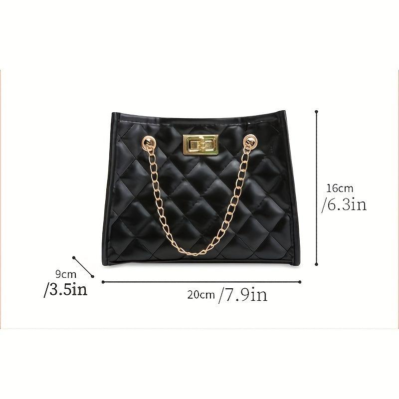 Quilted Rhombus Chain Crossbody Bag