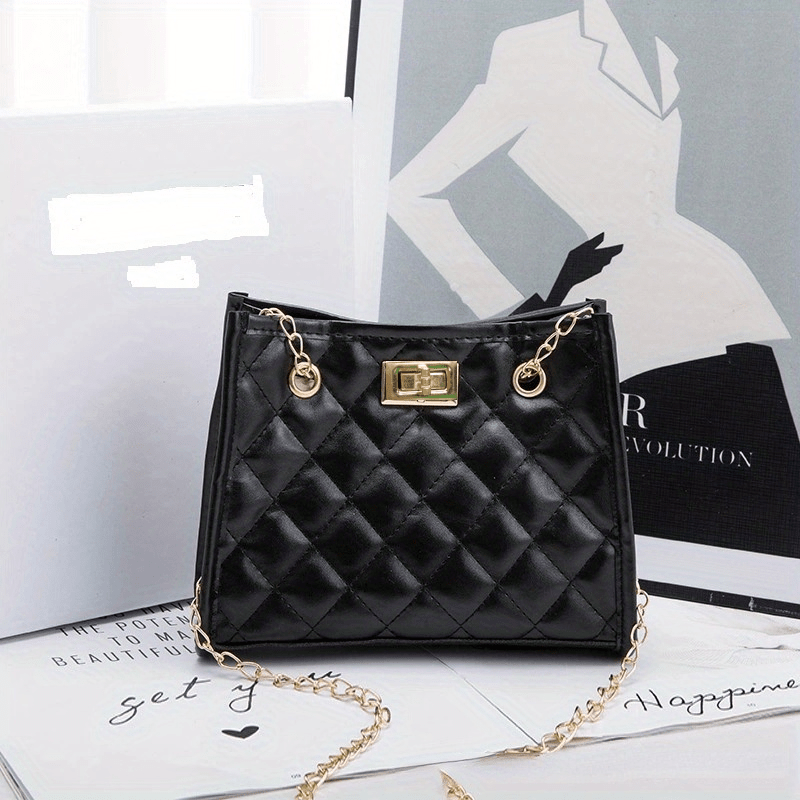 Quilted Rhombus Chain Crossbody Bag
