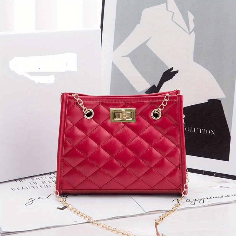 Quilted Rhombus Chain Crossbody Bag
