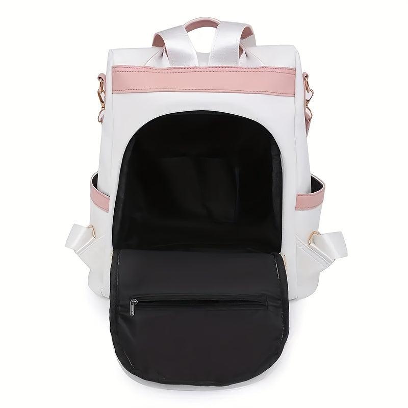 Patchwork Backpack Purse Anti Theft Two way Shoulder Bag For School & Travel