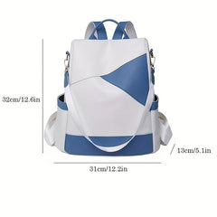 Patchwork Backpack Purse Anti Theft Two way Shoulder Bag For School & Travel