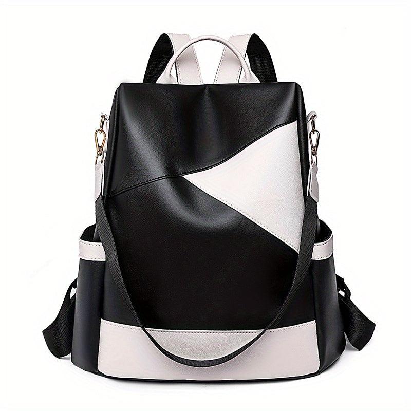 Patchwork Backpack Purse Anti Theft Two way Shoulder Bag For School & Travel