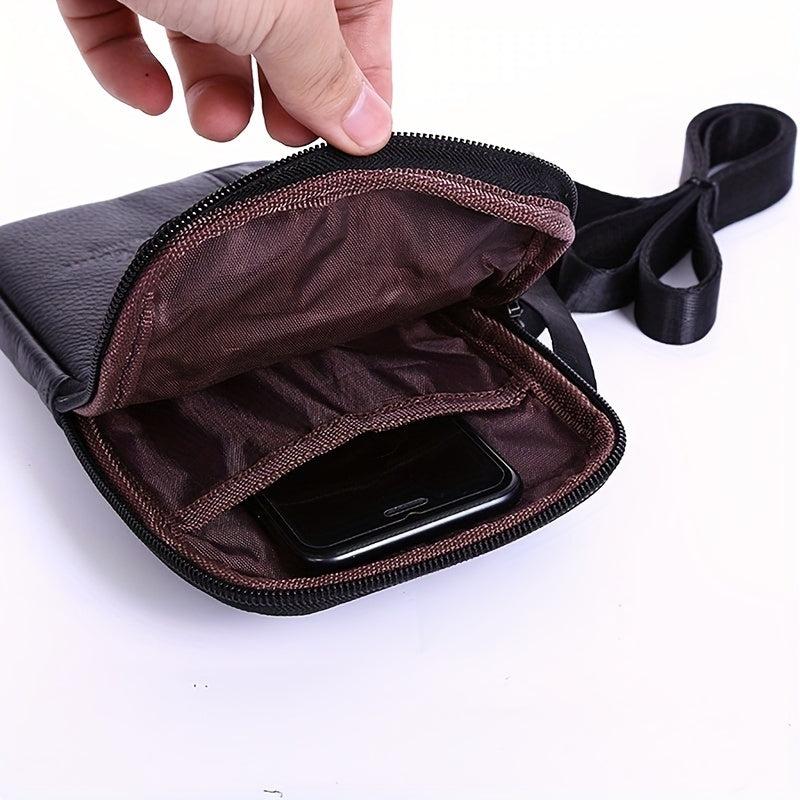 Men's Leather Belt Clip Crossbody Bag
