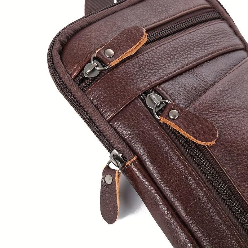 Men's Leather Belt Clip Crossbody Bag