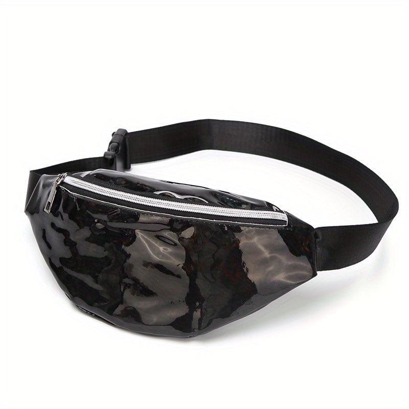 Sequins Waist Bag Fanny Pack Laser Belt Pink Silver