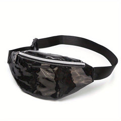 Sequins Waist Bag Fanny Pack Laser Belt Pink Silver