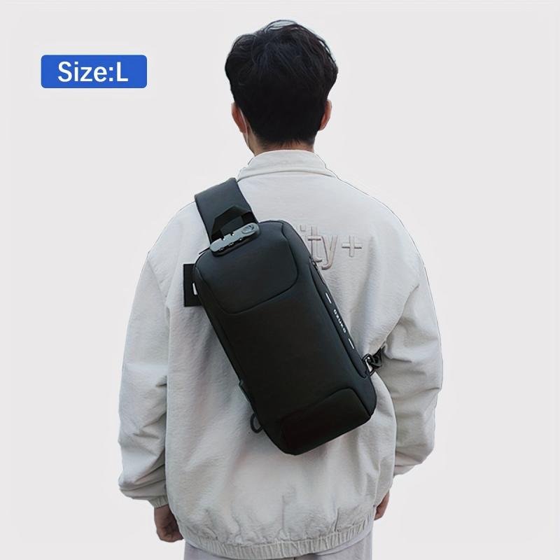 OZUKO Anti Theft Crossbody Sling Bag USB Charging Waterproof Shoulder Bag