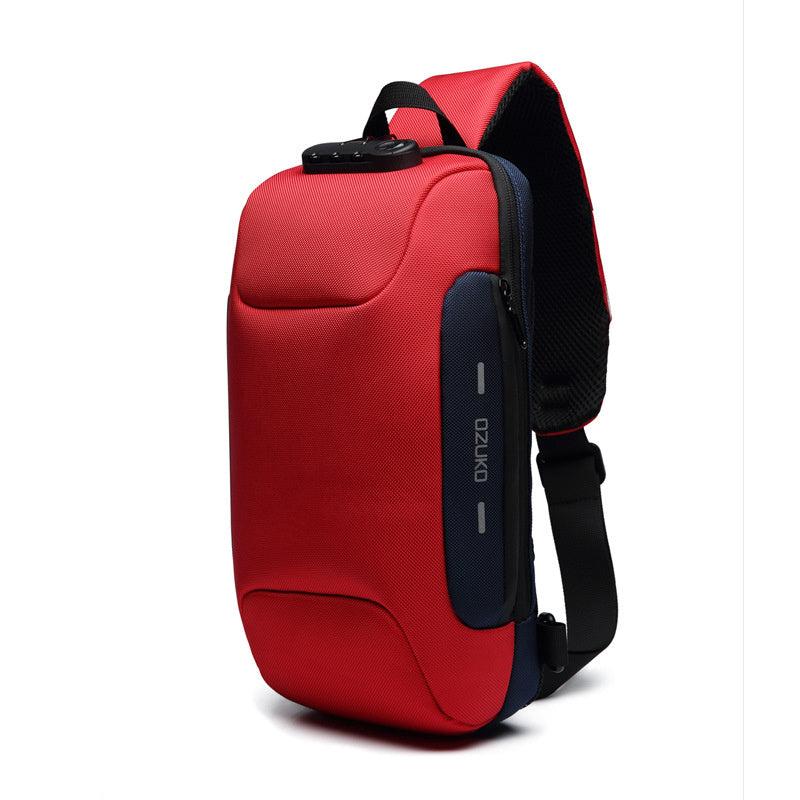 OZUKO Anti Theft Crossbody Sling Bag USB Charging Waterproof Shoulder Bag