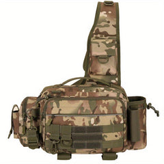 Camouflage Lure Bag Men's Waist Crossbody Fishing Rod Storage Backpack