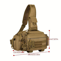 Camouflage Lure Bag Men's Waist Crossbody Fishing Rod Storage Backpack