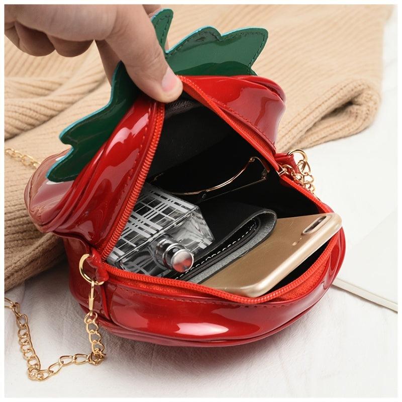 Strawberry Crossbody Bag Coin Purse Chain Shoulder Bag for Girls Women