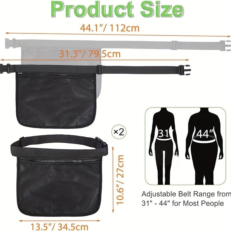 Large Capacity Zipper Tennis Ball Waist Bag