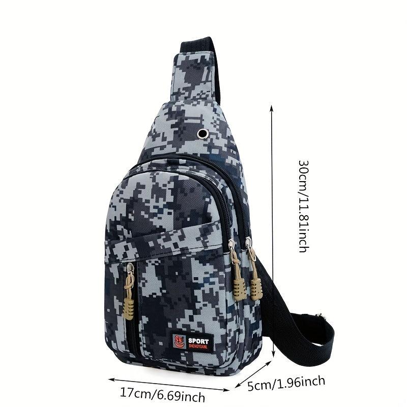 Men's Camouflage Crossbody Bag Lightweight Outdoor Sports Casual Chest Bag