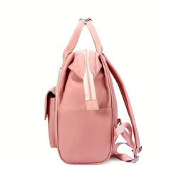 Colorblock Preppy School Backpack Large Capacity Laptop