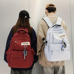 Letter Patch Decor Backpack Preppy Style School Bag