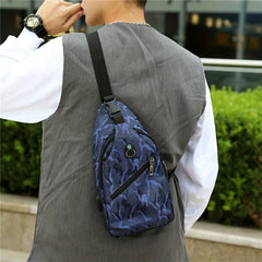Waterproof Crossbody Chest Bag Sling Bag With USB Charging Port