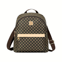 Women's Vintage Pattern Backpack Zipper Portable Rucksack