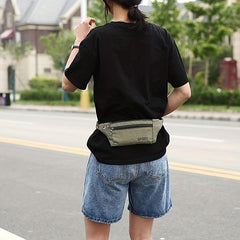 Casual Outdoor Sports Canvas Waist Bag For Men Women