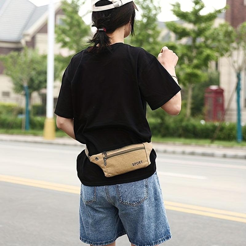 Casual Outdoor Sports Canvas Waist Bag For Men Women